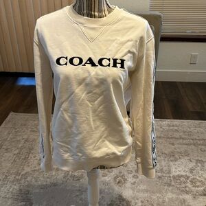 Coach White Crew Neck Sweater